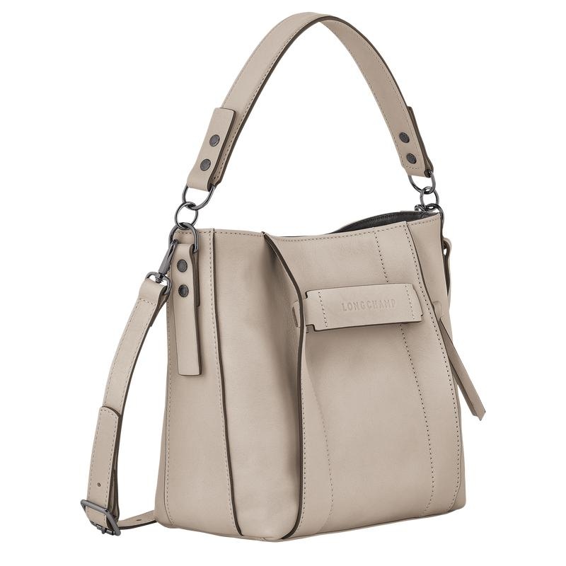 Women's Longchamp 3D S Crossbody Bags Clay Grey | FMHPG-4780