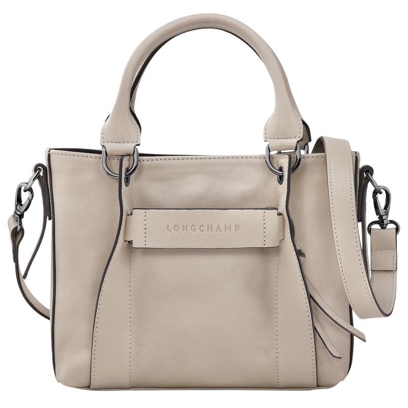 Women\'s Longchamp 3D S Handbags Clay Grey | QOBKH-8647