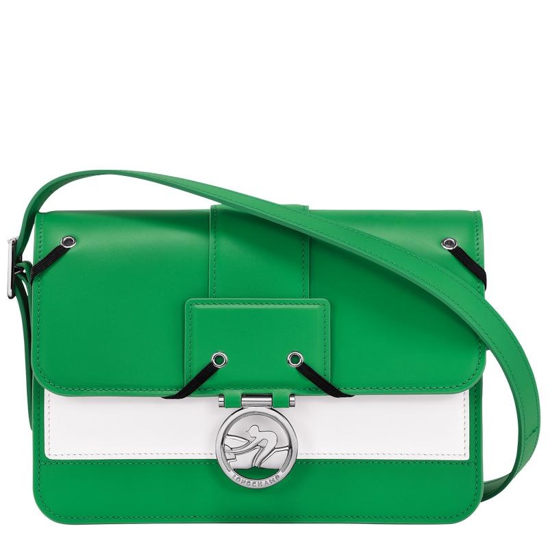 Women\'s Longchamp Box-Trot M Crossbody Bags Lawn Green | XNWVC-7065