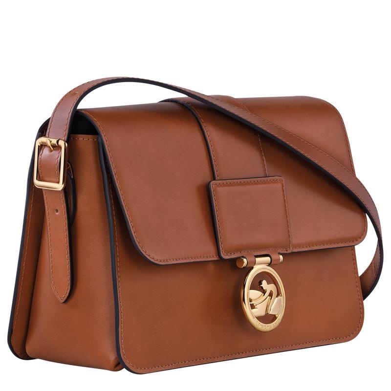 Women's Longchamp Box-Trot M Crossbody Bags Cognac Brown | UABMW-3806