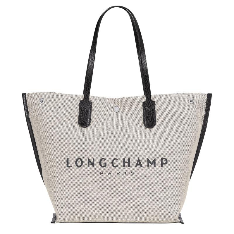 Women\'s Longchamp Essential L Tote Bag Ecru White | HPJKQ-5743