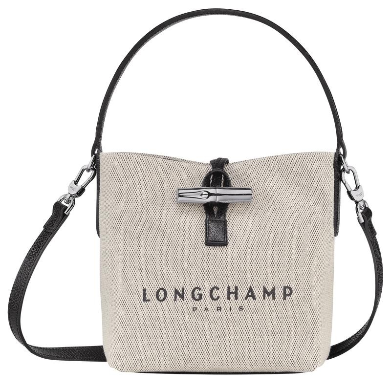 Women\'s Longchamp Essential XS Bucket Bag Ecru White | QLZPH-0624