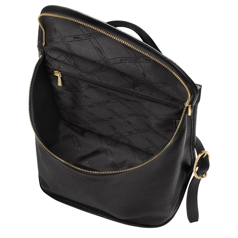 Women's Longchamp Le Foulonné Backpacks Black | RLSJH-2437