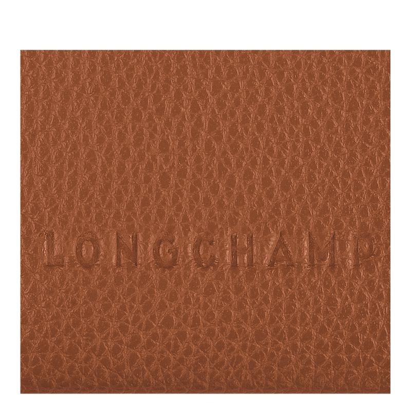 Women's Longchamp Le Foulonné Cardholders Caramel Brown | JYZNS-6492