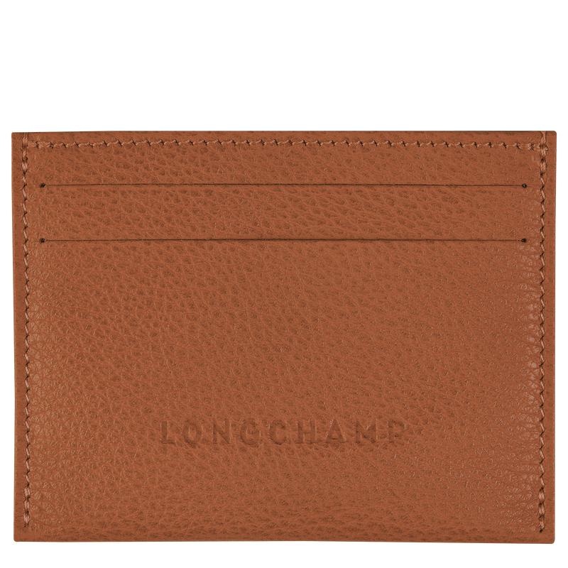 Women\'s Longchamp Le Foulonné Cardholders Caramel Brown | JYZNS-6492