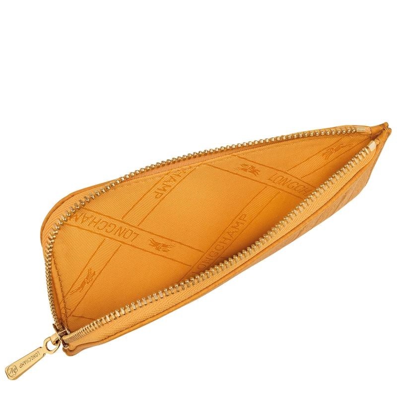 Women's Longchamp Le Foulonné Cardholders Apricot Orange | ZAFVS-3564