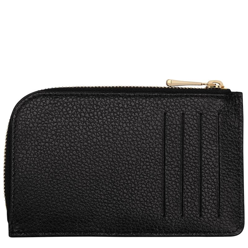 Women's Longchamp Le Foulonné Cardholders Black | VNHGX-6203