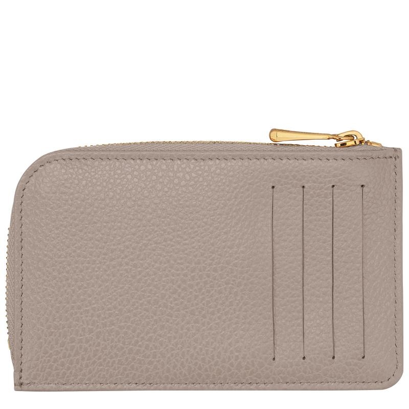 Women's Longchamp Le Foulonné Cardholders Turtledove Grey | GJORD-3250