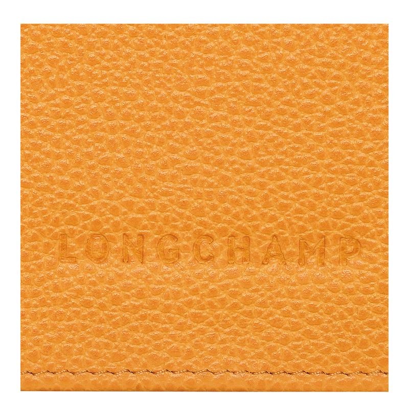 Women's Longchamp Le Foulonné Continental Wallets Apricot Orange | IUHJS-7236