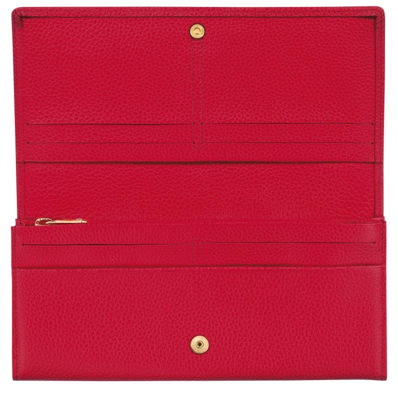 Women's Longchamp Le Foulonné Continental Wallets Love Red | EPOHJ-6241