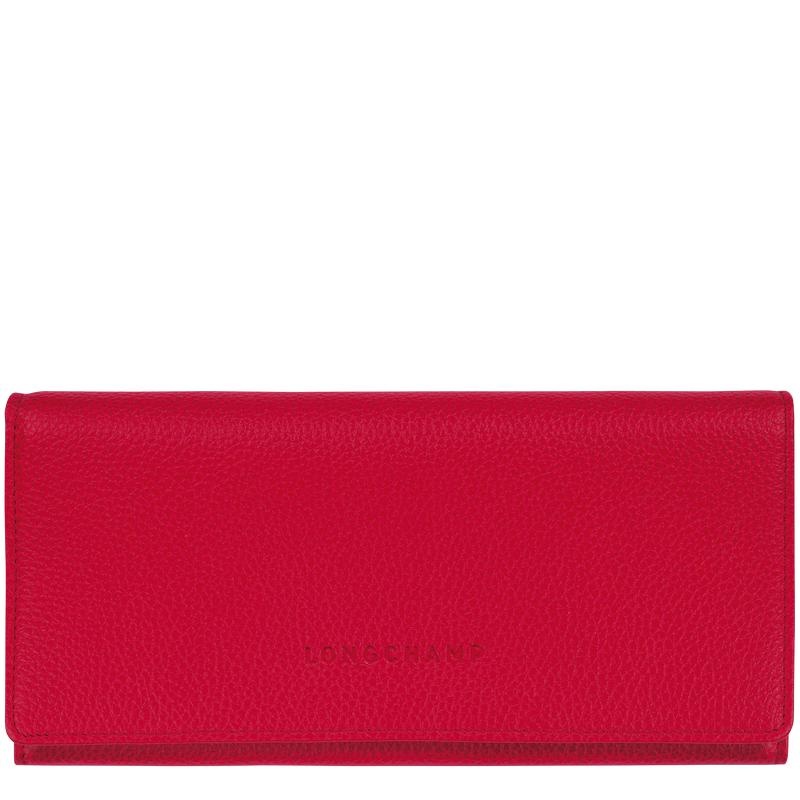 Women\'s Longchamp Le Foulonné Continental Wallets Love Red | EPOHJ-6241