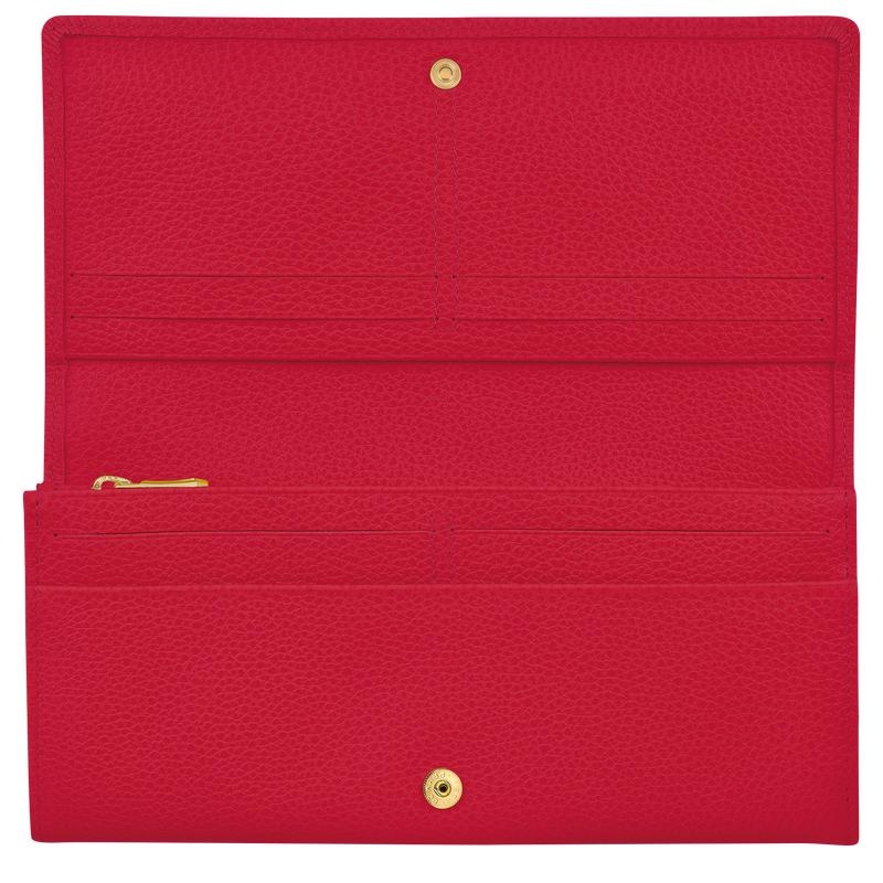 Women's Longchamp Le Foulonné Continental Wallets Love Red | IAZOV-6084