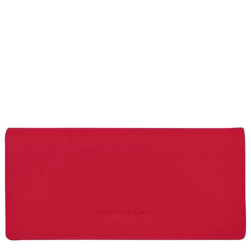 Women\'s Longchamp Le Foulonné Continental Wallets Love Red | IAZOV-6084