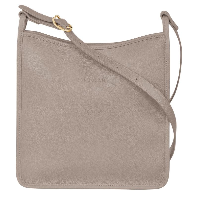 Women\'s Longchamp Le Foulonné M Crossbody Bags Turtledove Grey | QGRMS-6524