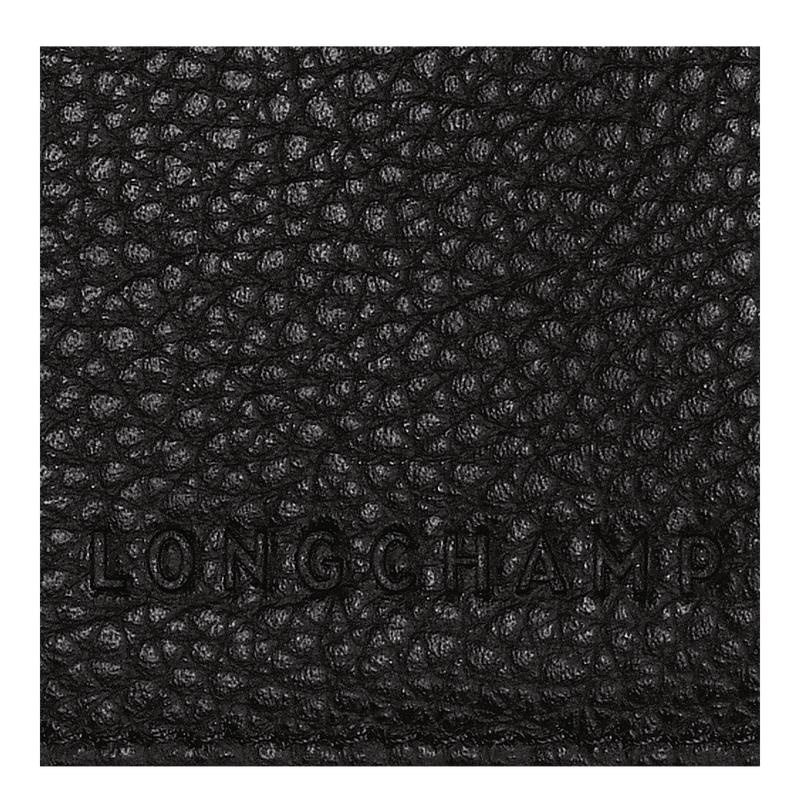 Women's Longchamp Le Foulonné Passport cover Passport Bag Black | UFTWL-2179