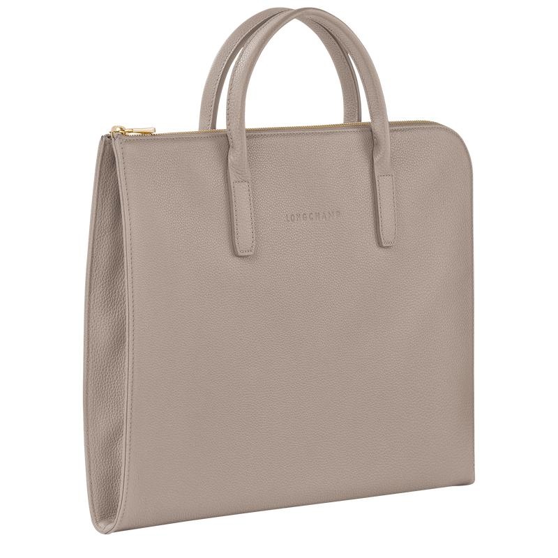 Women's Longchamp Le Foulonné S Briefcase Turtledove Grey | LUZIN-2108