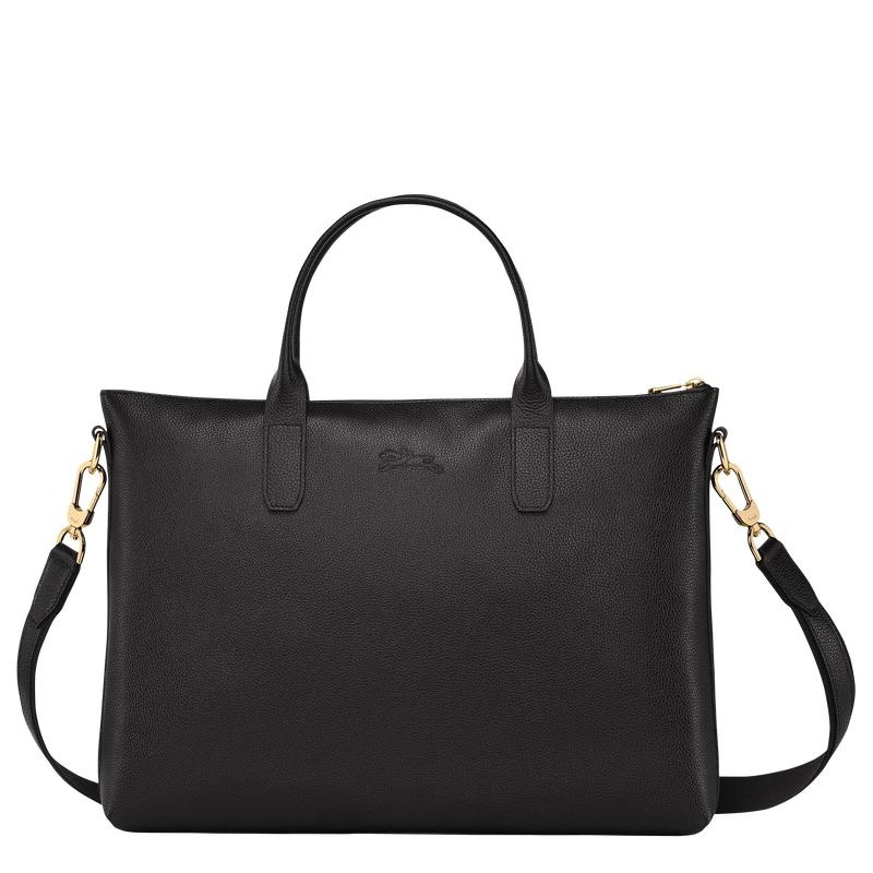 Women's Longchamp Le Foulonné S Briefcase Black | FPZJG-0248