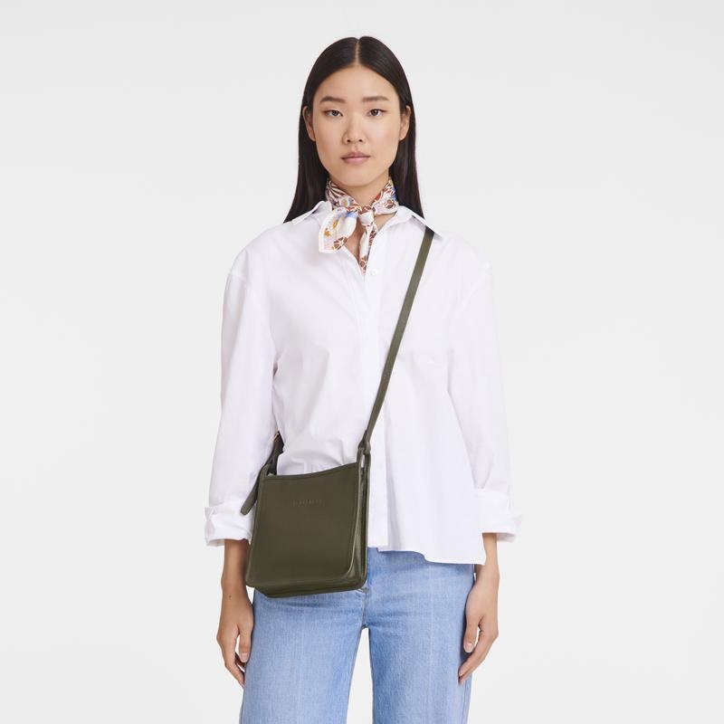 Women's Longchamp Le Foulonné S Crossbody Bags Khaki | MOBWI-4652