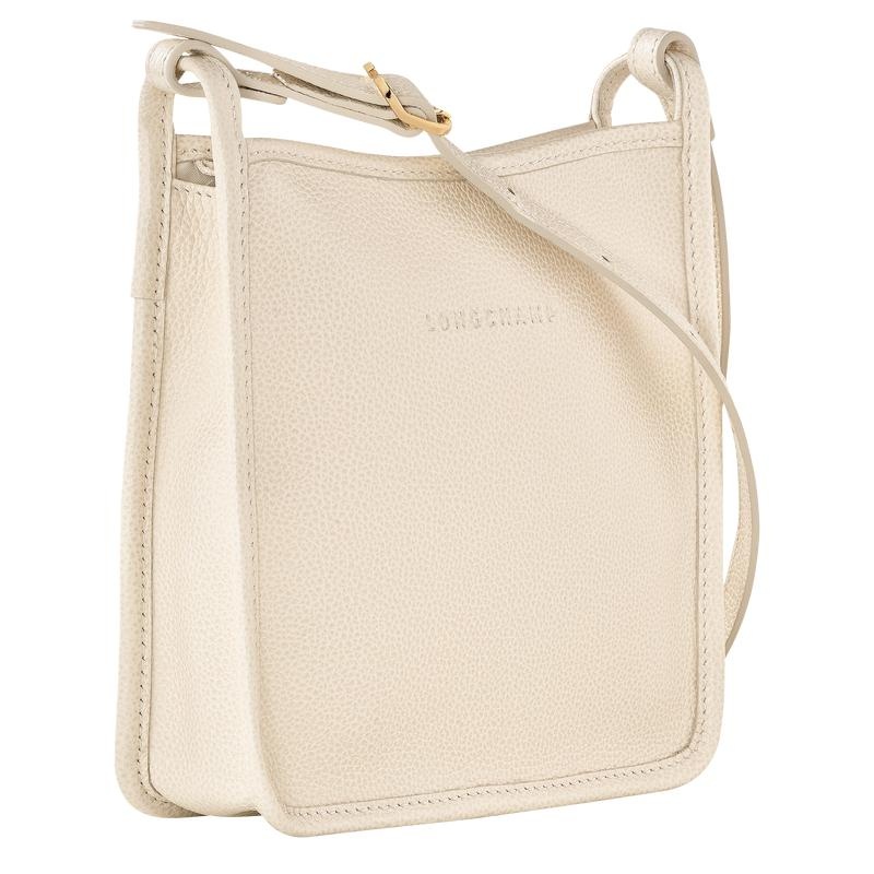 Women's Longchamp Le Foulonné S Crossbody Bags Paper White | TEQSY-6127