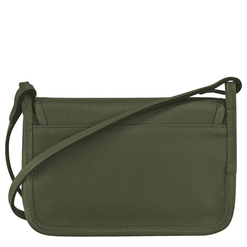 Women's Longchamp Le Foulonné XS Clutch Bag Khaki | JWGCH-1405