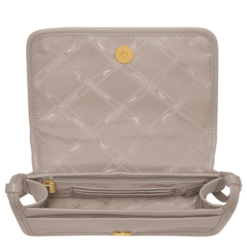 Women's Longchamp Le Foulonné XS Clutch Bag Turtledove Grey | IKNFV-0453