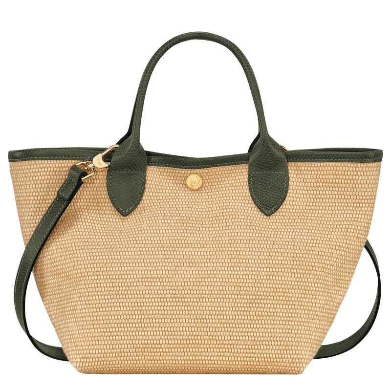 Women's Longchamp Le Panier Pliage S Basket Bag Khaki | ZQKEM-2476