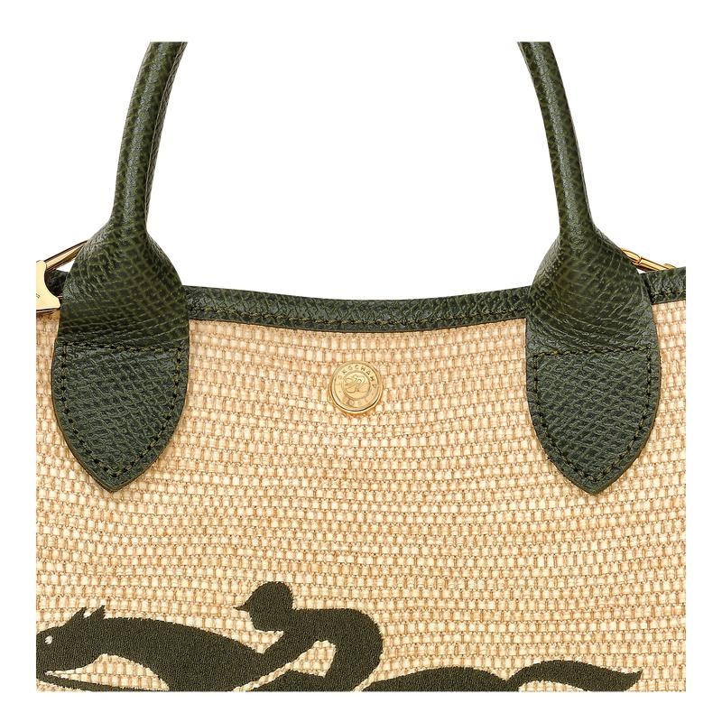 Women's Longchamp Le Panier Pliage S Basket Bag Khaki | ZQKEM-2476