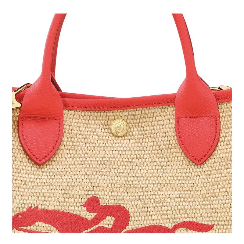 Women's Longchamp Le Panier Pliage S Basket Bag Strawberry Red | IJBWQ-2967