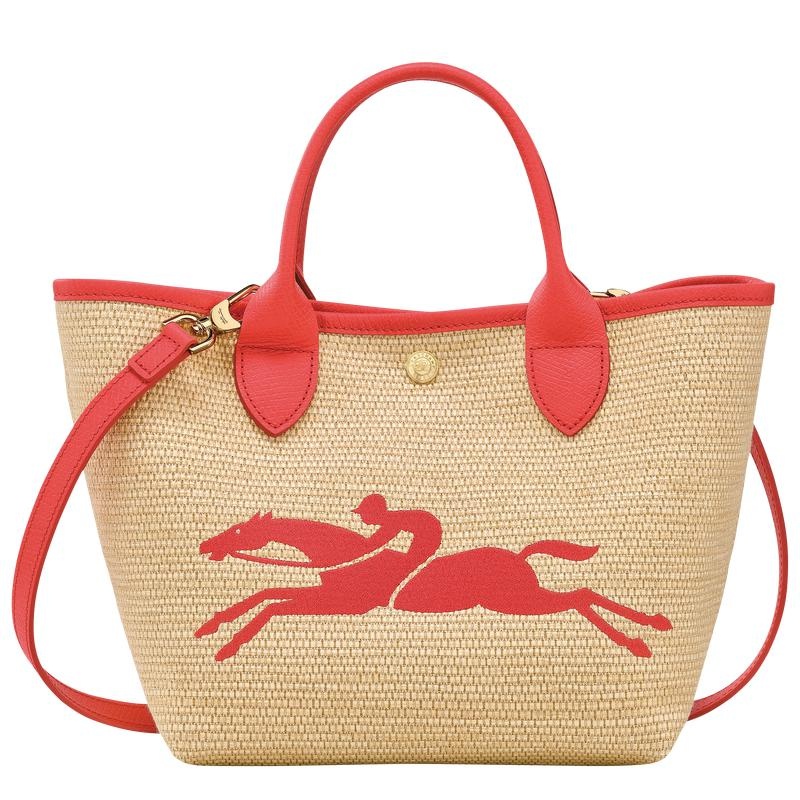 Women\'s Longchamp Le Panier Pliage S Basket Bag Strawberry Red | IJBWQ-2967