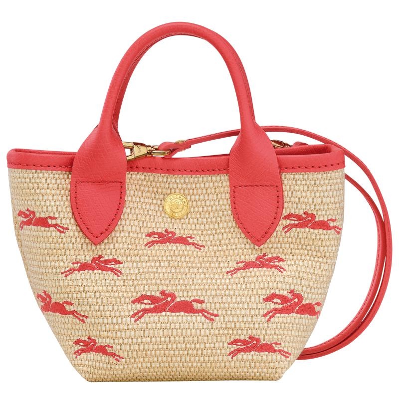 Women\'s Longchamp Le Panier Pliage XS Basket Bag Strawberry Red | ATEKJ-2873