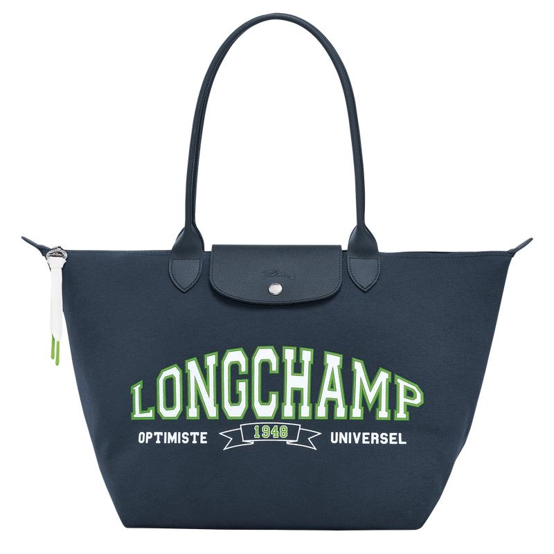 Women\'s Longchamp Le Pliage Collection L Tote Bag Navy | HTRFS-6025