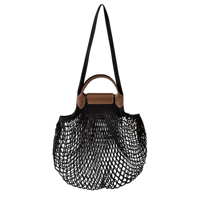 Women's Longchamp Le Pliage Filet L Mesh Bag Black | EVAKT-5619