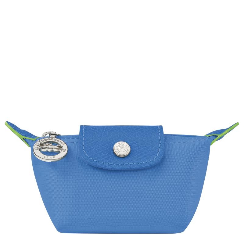 Women\'s Longchamp Le Pliage Green Coin Purses Cornflower Blue | DZJHU-3814