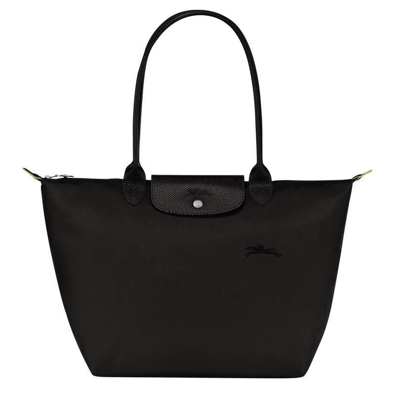 Women\'s Longchamp Le Pliage Green L Tote Bag Black | PNWBY-2753