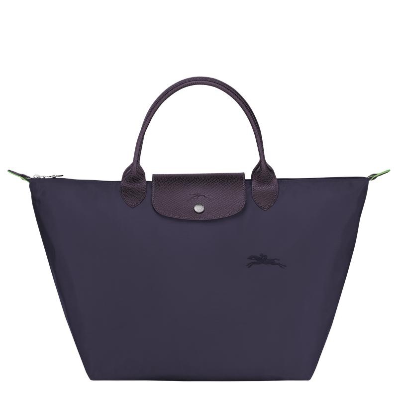 Women\'s Longchamp Le Pliage Green M Handbags Bilberry Purple | VPCIH-1245