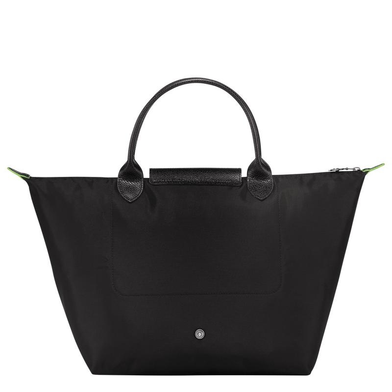 Women's Longchamp Le Pliage Green M Handbags Black | RLMHC-9416