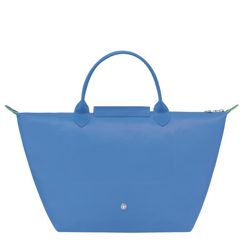 Women's Longchamp Le Pliage Green M Handbags Cornflower Blue | QCUKH-6890