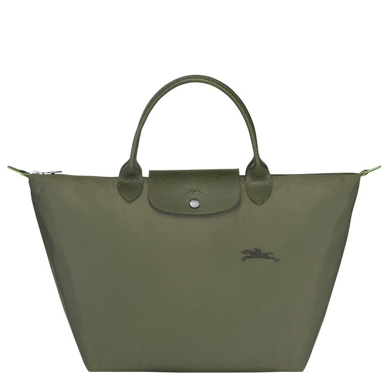 Women\'s Longchamp Le Pliage Green M Handbags Forest Green | NZUOB-7201