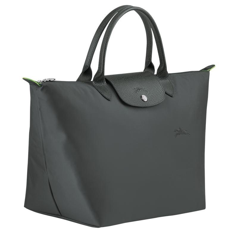 Women's Longchamp Le Pliage Green M Handbags Graphite Grey | ALEMH-1305