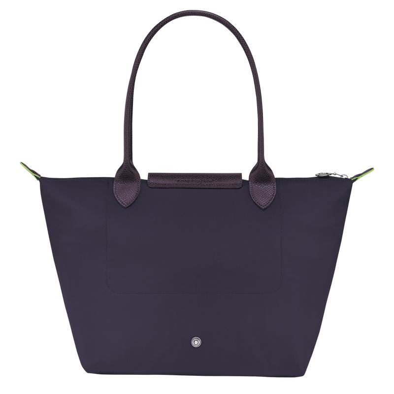 Women's Longchamp Le Pliage Green M Tote Bag Bilberry Purple | OIJNB-9621