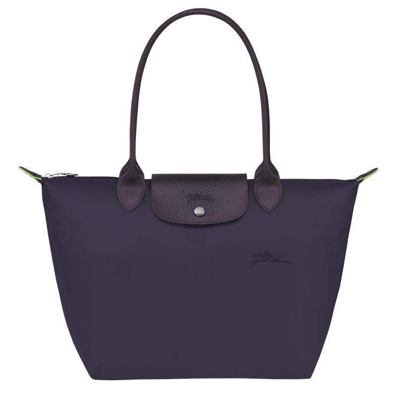 Women\'s Longchamp Le Pliage Green M Tote Bag Bilberry Purple | OIJNB-9621