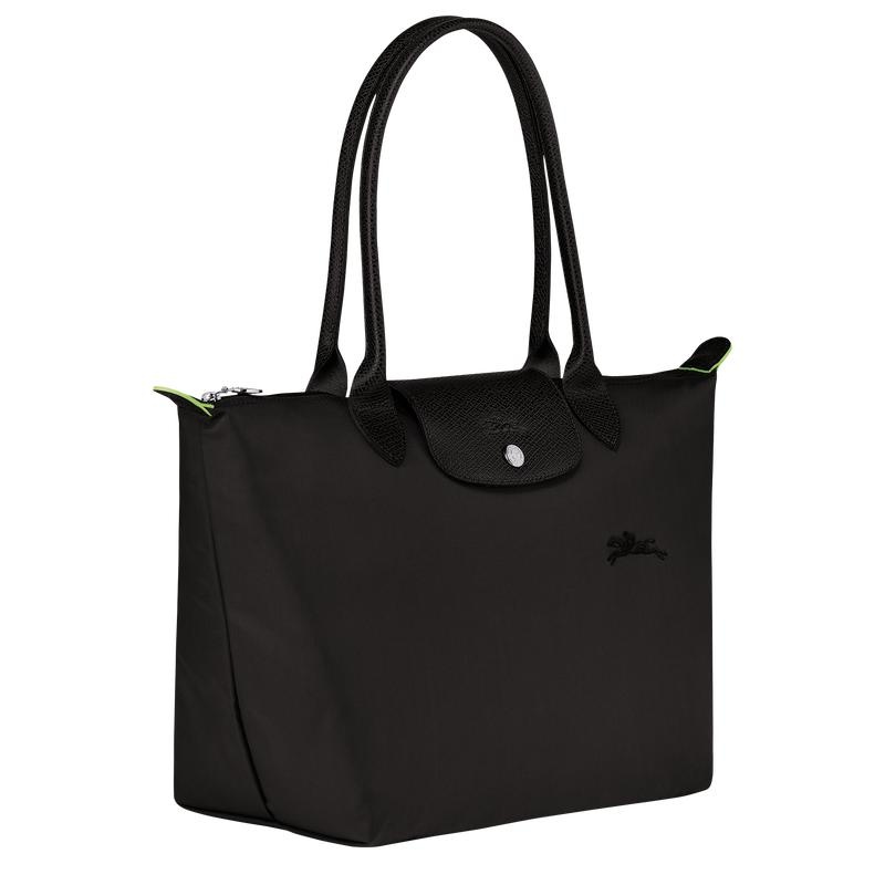 Women's Longchamp Le Pliage Green M Tote Bag Black | SVHNU-4293