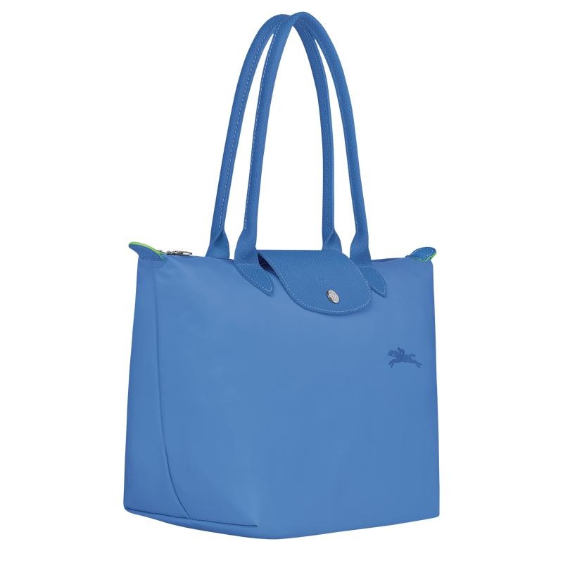 Women's Longchamp Le Pliage Green M Tote Bag Cornflower Blue | XWOTG-5987