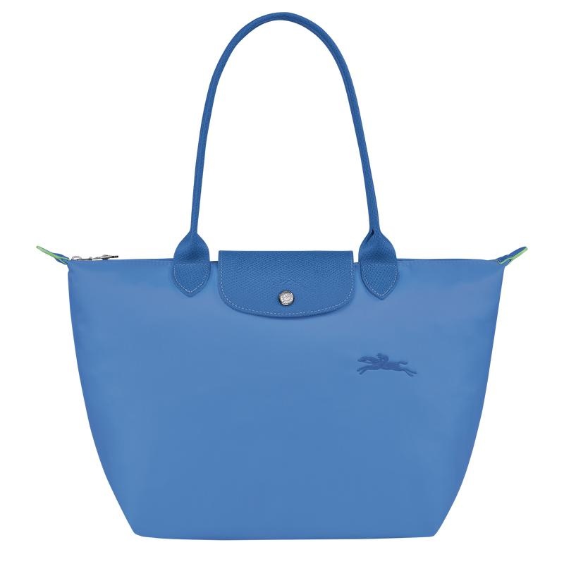 Women\'s Longchamp Le Pliage Green M Tote Bag Cornflower Blue | XWOTG-5987