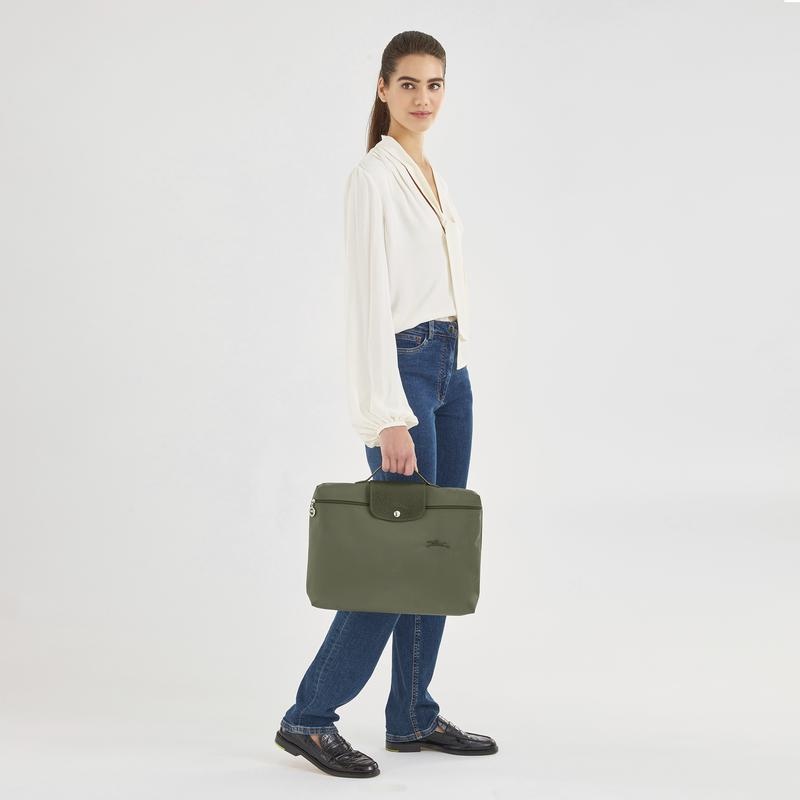 Women's Longchamp Le Pliage Green S Briefcase Forest Green | KZNGJ-0567