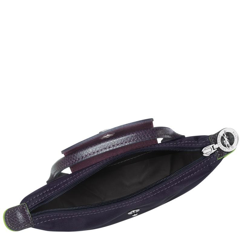 Women's Longchamp Le Pliage Green with handle Pouches Bilberry Purple | YQHSL-2958