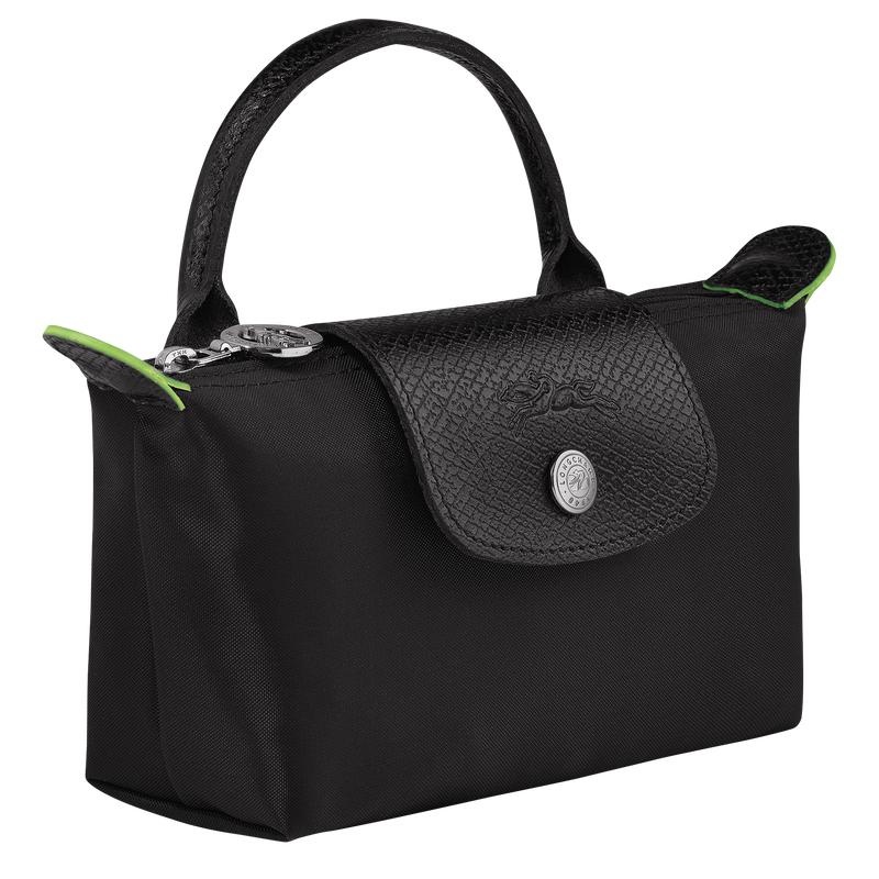 Women's Longchamp Le Pliage Green with handle Pouches Black | EWYNH-4596