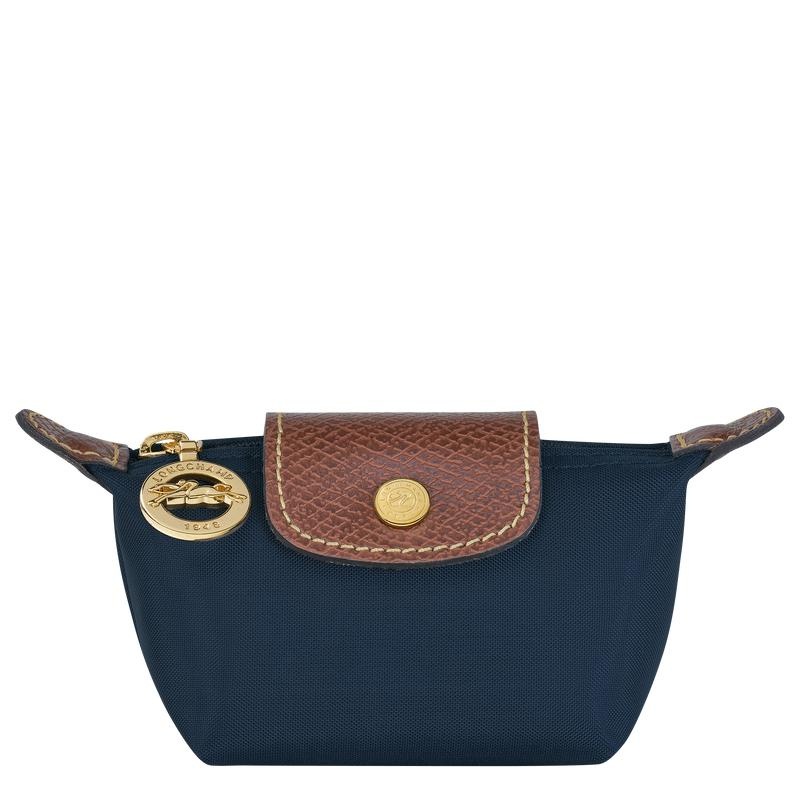 Women\'s Longchamp Le Pliage Original Coin Purses Navy | ZXLVP-5729