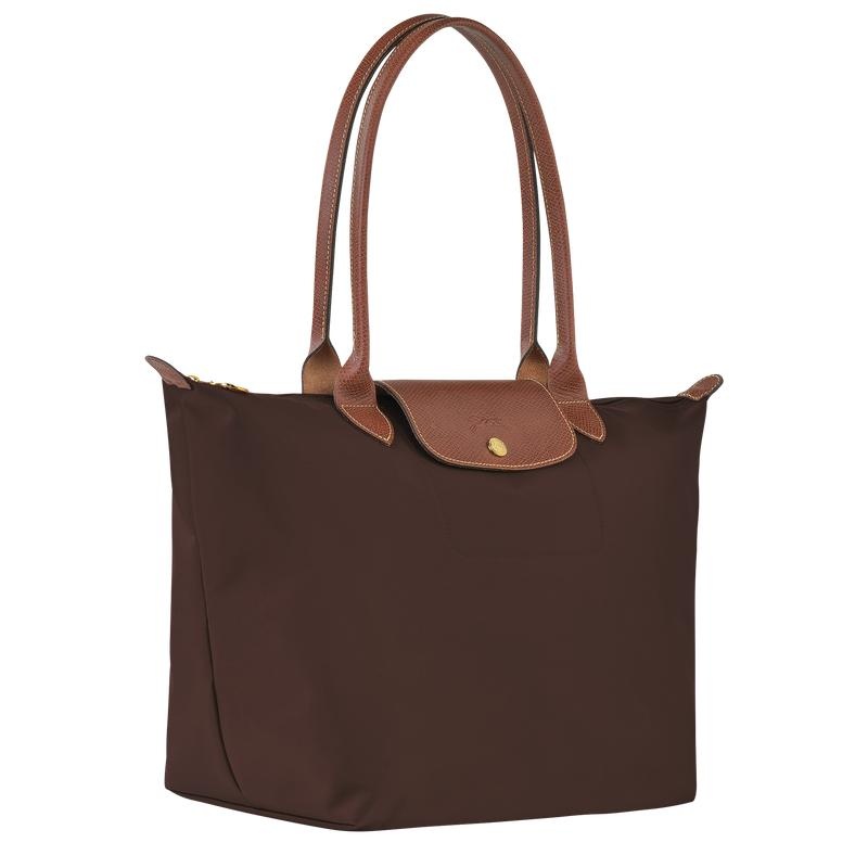 Women's Longchamp Le Pliage Original L Tote Bag Ebony Brown | EWTSB-7402