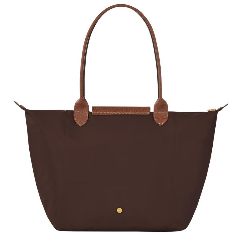Women's Longchamp Le Pliage Original L Tote Bag Ebony Brown | EWTSB-7402